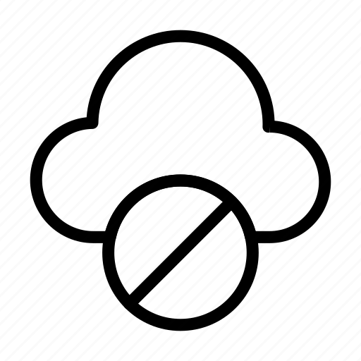 Ban, block, cloud, server, stop icon - Download on Iconfinder