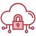 locked, cloud, computing, protected, security, storage