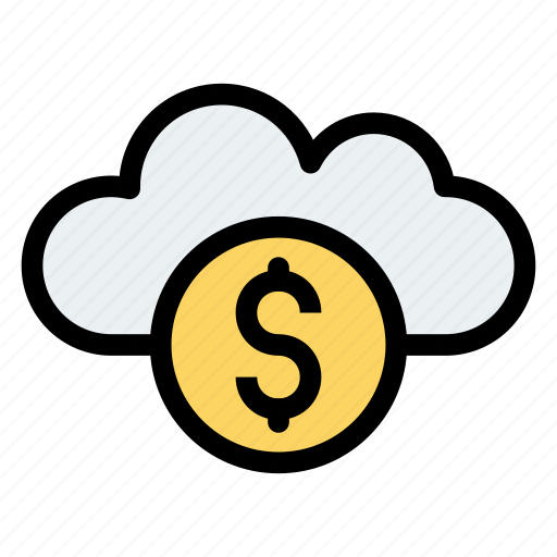 Cloud, currency, data, forecast, network, rain icon - Download on Iconfinder