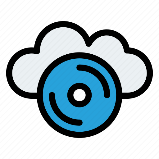 Cloud cd, compact disc, disc, music, optical, storage icon - Download on Iconfinder