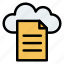 cloud, document, files, page, storage, web 