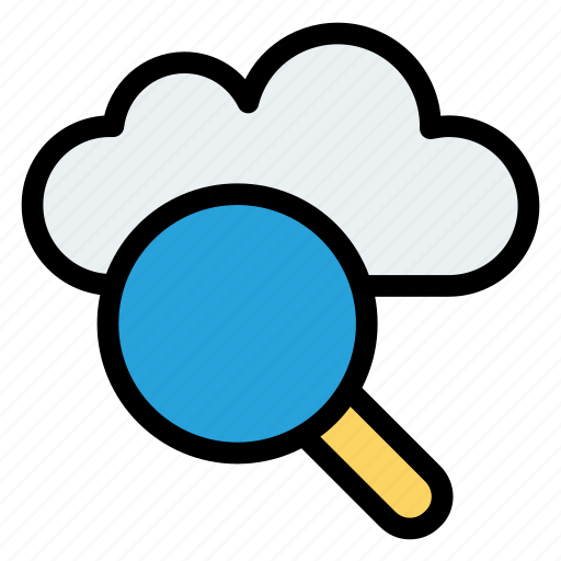 Cloud magnifier, magnifier, searching icon - Download on Iconfinder