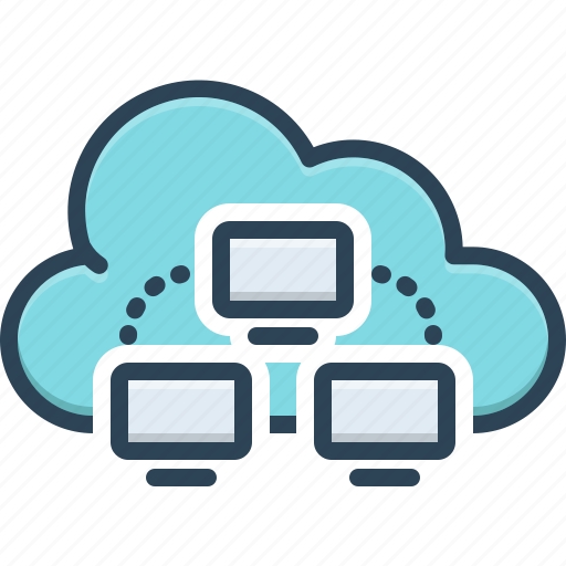 Cloud computing, communication, connection, database, hosting, network, server icon - Download on Iconfinder