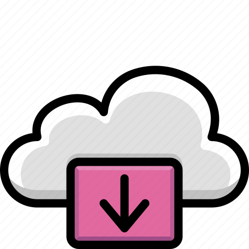 Cloud, colour, down, functions icon - Download on Iconfinder