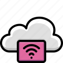 cloud, colour, connection, functions, wifi