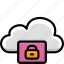 cloud, colour, functions, lock, padlock 