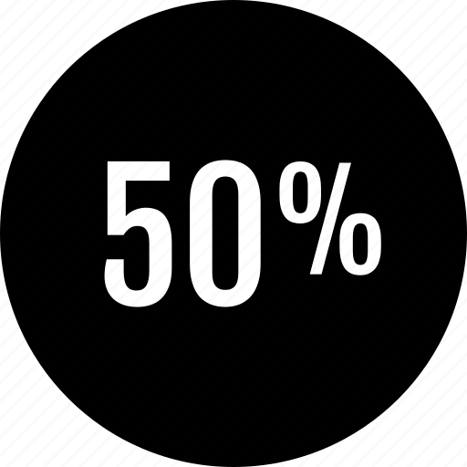 50, data, percent, 50 percent, fifty, rate icon - Download on Iconfinder
