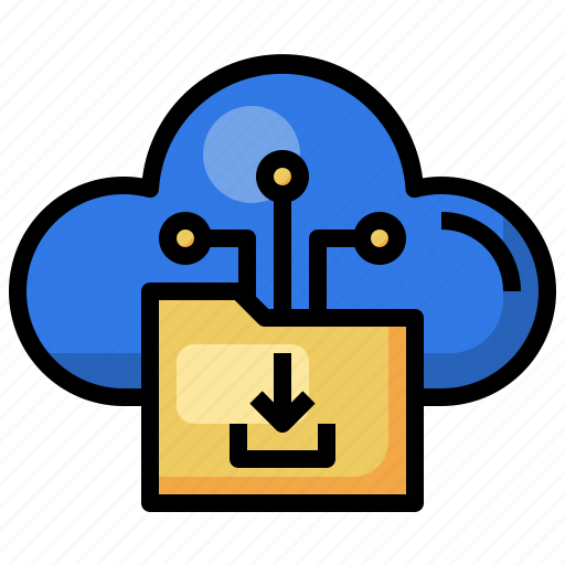 Folder, download, cloud, computing, data, file, storage icon - Download on Iconfinder