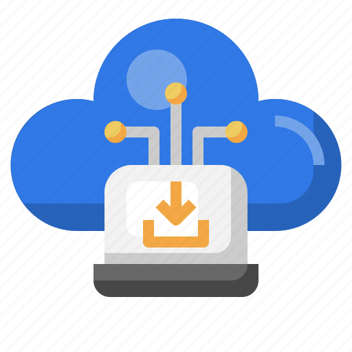 Laptop, download, computing, cloud, hosting icon - Download on Iconfinder