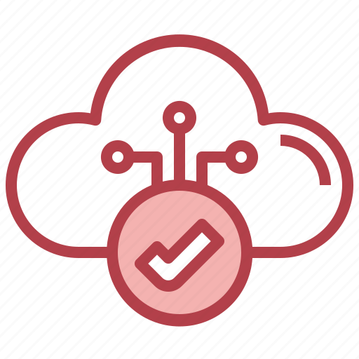 Checkmark, verified, cloud, computing, storage icon - Download on Iconfinder
