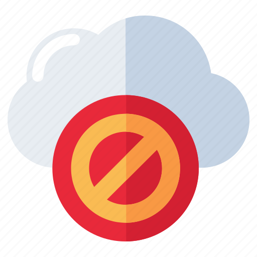 Stop cloud, cloud forbidden, ban cloud, cloud technology, cloud computing icon - Download on Iconfinder