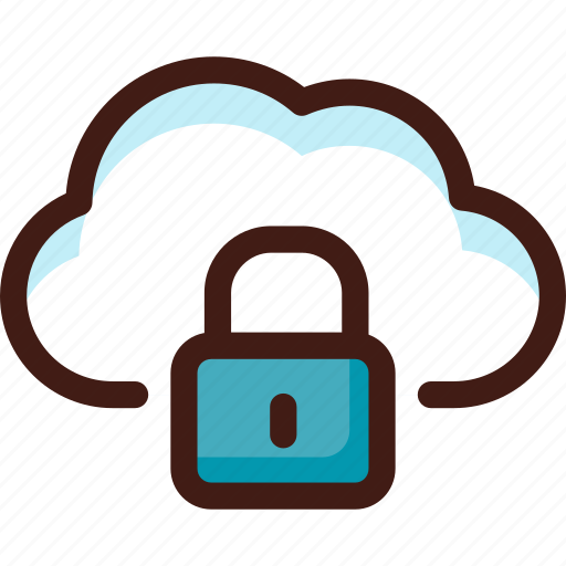 Cloud, data, host, lock, password, server, sync icon - Download on Iconfinder