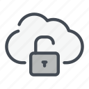 archive, cloud, lock, open, password, service, storage