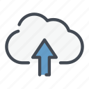 archive, arrow, cloud, service, storage, up, upload