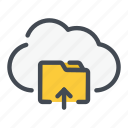 archive, cloud, file, folder, service, storage, upload