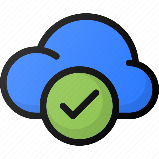 Check, cloud, network, storage, data icon - Download on Iconfinder