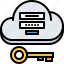 cloud, key, login, password, repository, storage, technology 