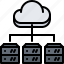 cloud, network, repository, server, storage, technology 