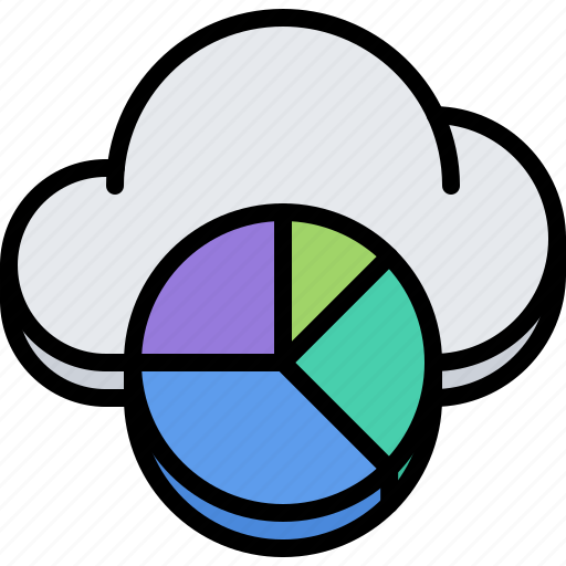 Chart, cloud, pie, repository, statistics, storage, technology icon - Download on Iconfinder