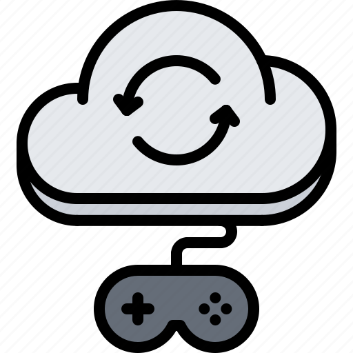 Cloud, game, gamepad, repository, storage, technology, video icon - Download on Iconfinder