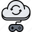 cloud, game, gamepad, repository, storage, technology, video 