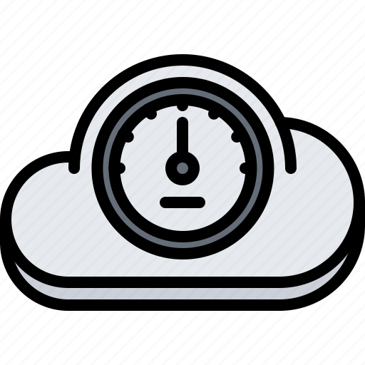 Cloud, loading, repository, speed, speedometer, storage, technology icon - Download on Iconfinder