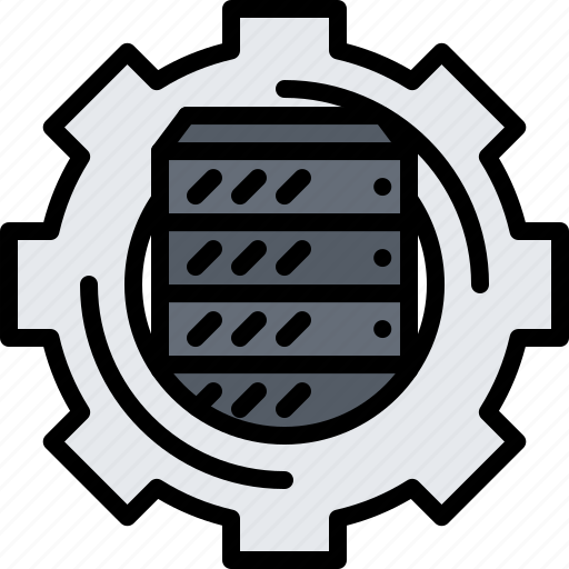 Cloud, gear, optimization, repository, server, storage, technology icon - Download on Iconfinder