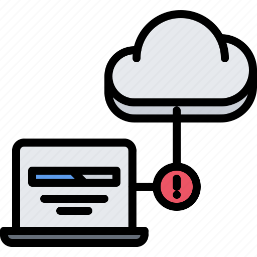 Cloud, connection, error, laptop, repository, storage, technology icon - Download on Iconfinder