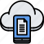 cloud, file, phone, repository, storage, technology, upload 