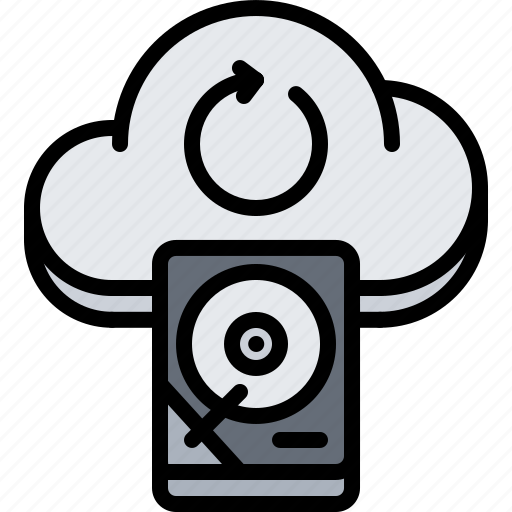 Backup, cloud, drive, hard, repository, storage, technology icon - Download on Iconfinder