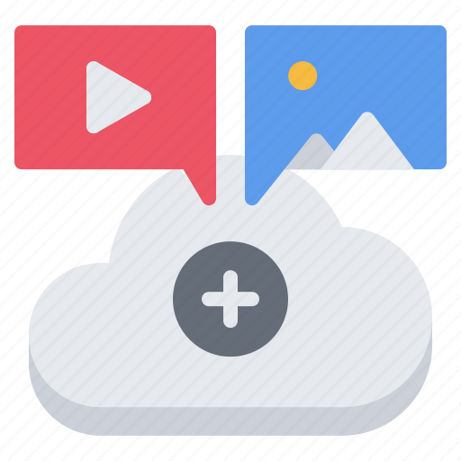 Cloud, media, picture, repository, storage, technology, video icon - Download on Iconfinder