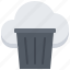 can, cloud, garbage, repository, storage, technology, trash 