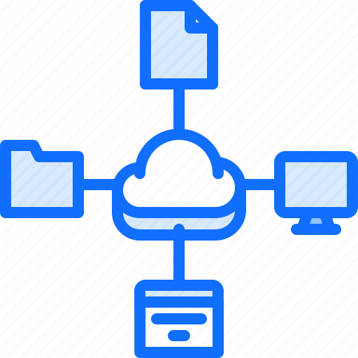 Cloud, computer, file, folder, repository, storage, technology icon - Download on Iconfinder