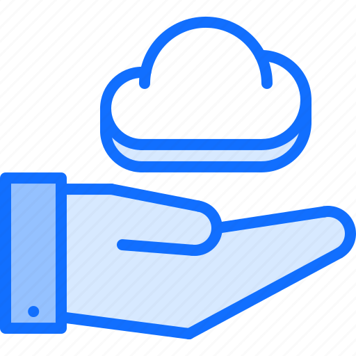 Cloud, hand, repository, storage, support, tech, technology icon - Download on Iconfinder