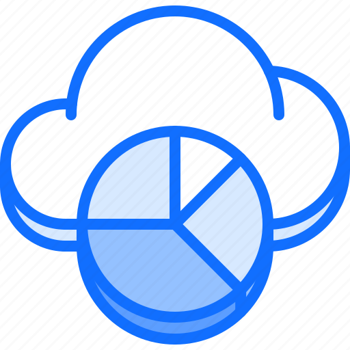 Chart, cloud, pie, repository, statistics, storage, technology icon - Download on Iconfinder