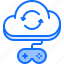 cloud, game, gamepad, repository, storage, technology, video 