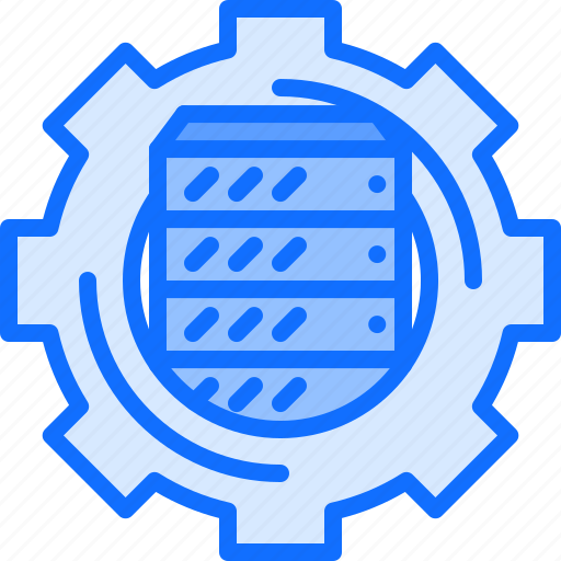 Cloud, gear, optimization, repository, server, storage, technology icon - Download on Iconfinder
