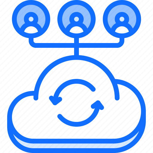 Cloud, man, repository, sharing, storage, technology, user icon - Download on Iconfinder