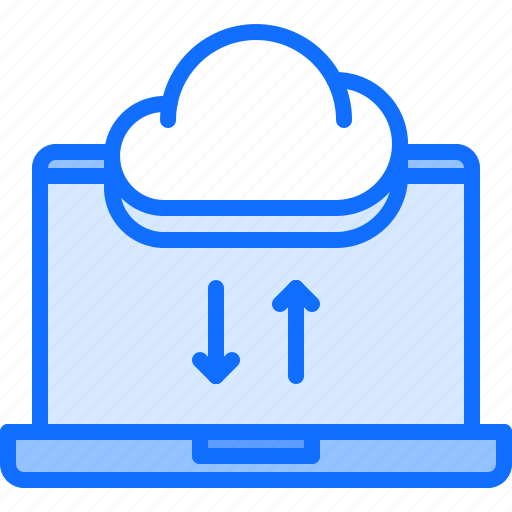 Cloud, download, laptop, repository, sharing, storage, technology icon - Download on Iconfinder