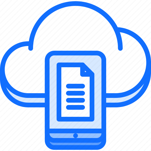 Cloud, file, phone, repository, storage, technology, upload icon - Download on Iconfinder