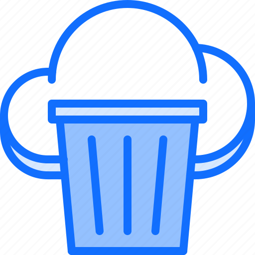 Can, cloud, garbage, repository, storage, technology, trash icon - Download on Iconfinder