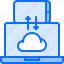 cloud, computer, laptop, repository, sharing, storage, technology 