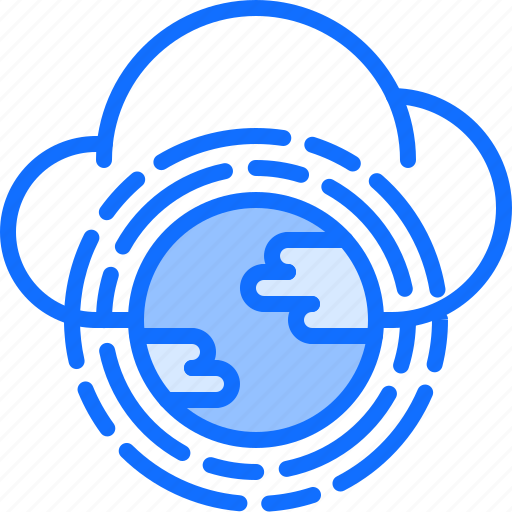 Cloud, earth, global, planet, repository, storage, technology icon - Download on Iconfinder