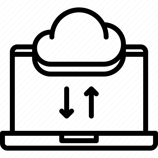Cloud, download, laptop, repository, sharing, storage, technology icon - Download on Iconfinder