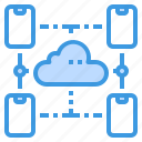 cloud, connection, database, mobile, server, storage, technology