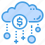 cloud, database, money, payment, server, storage, technology 