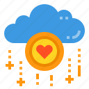 cloud, database, love, server, storage, technology