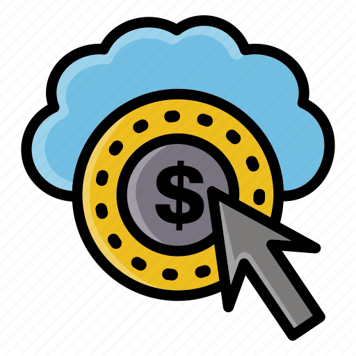 Cash, click, cloud, dollar, mouse, pointer icon - Download on Iconfinder