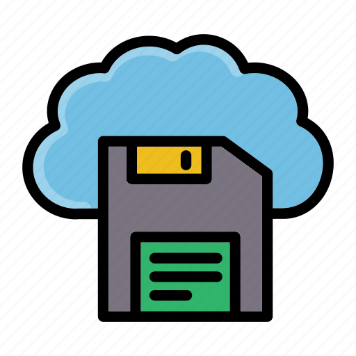Cloud, diskette, floppy, save, server icon - Download on Iconfinder