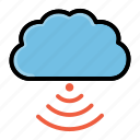 cloud, server, signal, storage, wireless